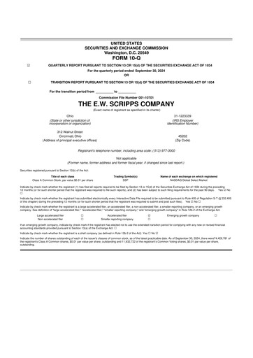 Thumbnail E. W. Scripps Company
 10-Q Quarterly Report FY2024 
