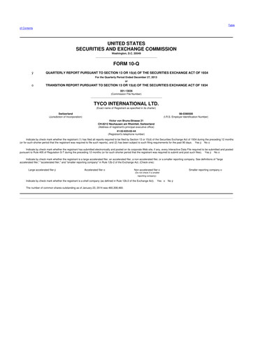 Thumbnail Johnson Controls
 10-Q Quarterly Report FY2014 