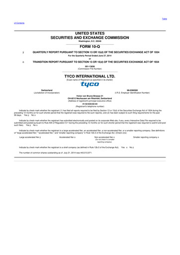 Thumbnail Johnson Controls
 10-Q Quarterly Report FY2014 