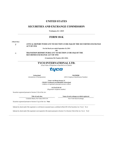 Thumbnail Johnson Controls
 10-K Annual Report 2014