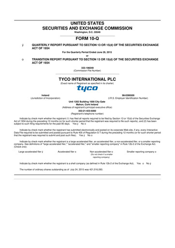 Thumbnail Johnson Controls
 10-Q Quarterly Report FY2015 