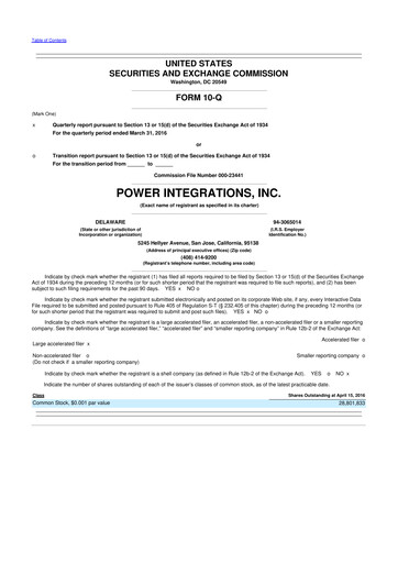 Thumbnail Power Integrations
 10-Q Quarterly Report FY2016 