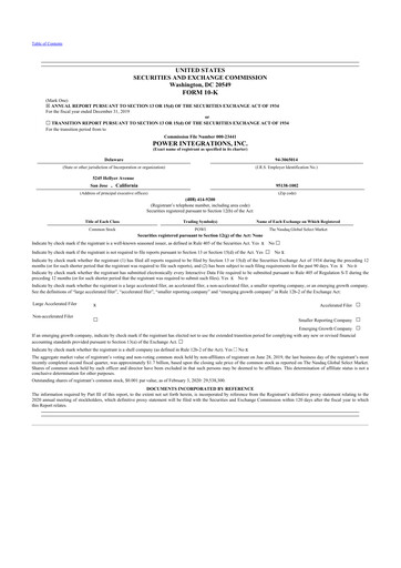 Thumbnail Power Integrations
 10-K Annual Report 2019