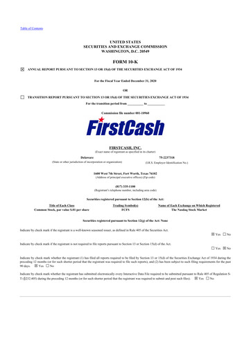 Thumbnail FirstCash 10-K Annual Report 2020