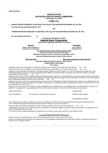 Vorschaubild Isabella Bank Corporation 10-K Jahresbericht 2017