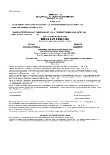 Vorschaubild Isabella Bank Corporation 10-K Jahresbericht 2018