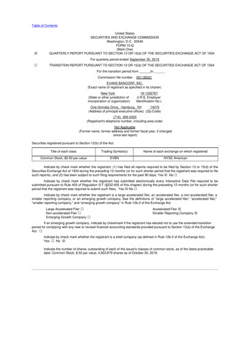 Vorschaubild Evans Bancorp 10-Q Quartalsbericht 2019 