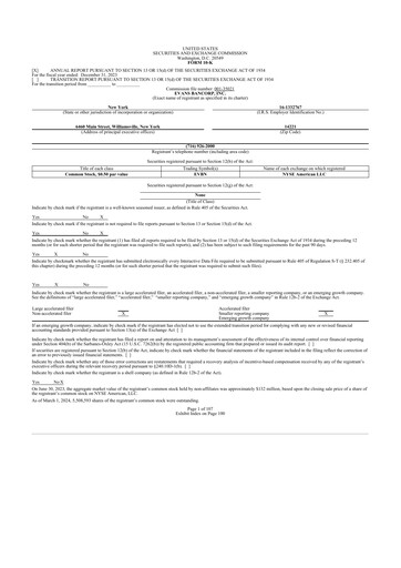 Thumbnail Evans Bancorp 10-K Annual Report 2023