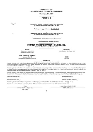 Thumbnail FRP Holdings
 10-Q Quarterly Report FY2013 