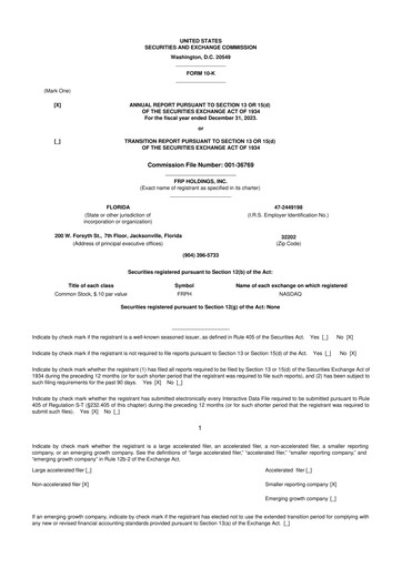 Thumbnail FRP Holdings
 10-K Annual Report 2023