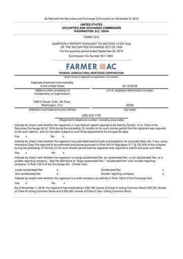 Thumbnail Federal Agricultural Mortgage Corporation 10-Q Quarterly Report FY2016 