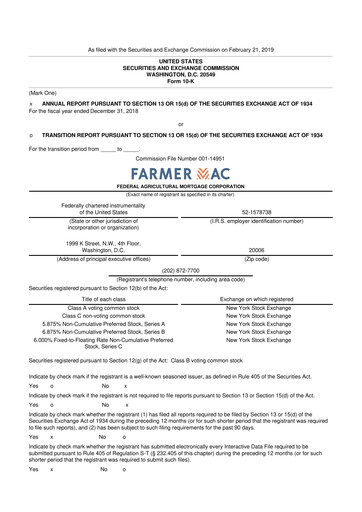 Thumbnail Federal Agricultural Mortgage Corporation 10-K Annual Report 2018
