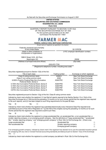 Thumbnail Federal Agricultural Mortgage Corporation 10-Q Quarterly Report FY2021 
