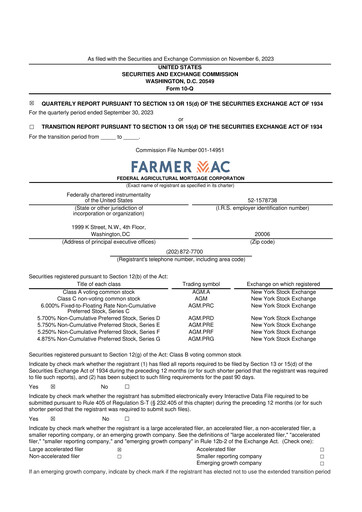 Thumbnail Federal Agricultural Mortgage Corporation 10-Q Quarterly Report FY2023 