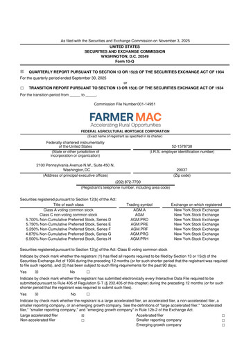 Thumbnail Federal Agricultural Mortgage Corporation 10-Q Quarterly Report FY2025 