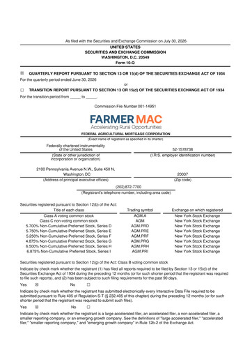 Vorschaubild Federal Agricultural Mortgage Corporation 10-Q Quartalsbericht 2026 