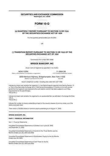 Vorschaubild Dime Community Bancshares 10-Q Quartalsbericht  