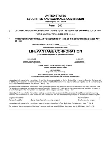 Thumbnail Lifevantage 10-Q Quarterly Report FY 