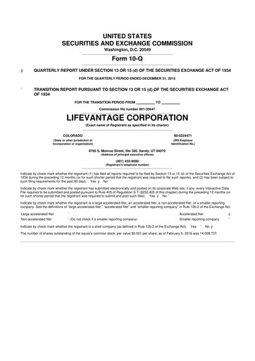 Thumbnail Lifevantage 10-Q Quarterly Report FY 