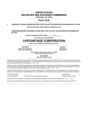 Thumbnail Lifevantage 10-Q Quarterly Report FY 