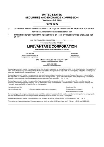 Thumbnail Lifevantage 10-Q Quarterly Report FY 