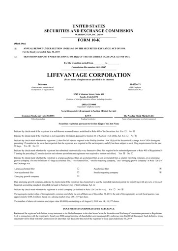 Thumbnail Lifevantage 10-K Annual Report 2019