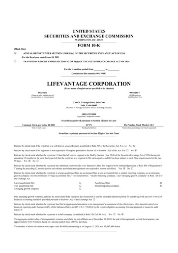 Thumbnail Lifevantage 10-K Annual Report 2021