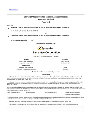 Thumbnail Gen Digital 10-Q Quarterly Report FY2019 