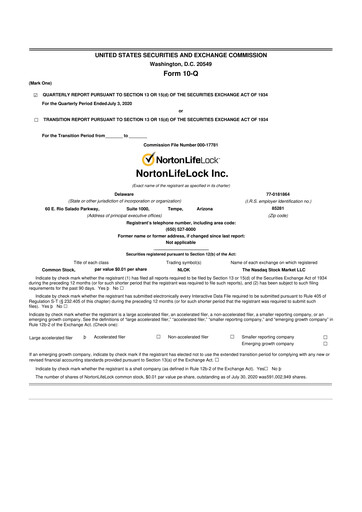 Thumbnail Gen Digital 10-Q Quarterly Report FY2021 