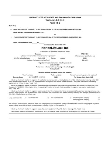 Thumbnail Gen Digital 10-Q Quarterly Report FY2022 