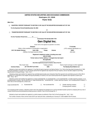 Thumbnail Gen Digital 10-Q Quarterly Report FY2023 