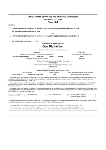 Thumbnail Gen Digital 10-Q Quarterly Report FY2025 
