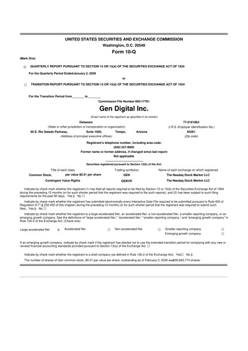 Vorschaubild Gen Digital 10-Q Quartalsbericht 2026 