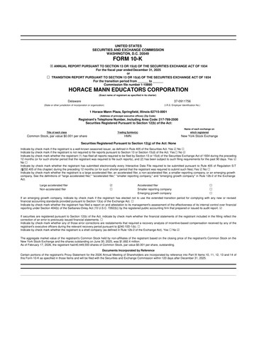 Thumbnail Horace Mann Educators 10-K Annual Report 2025