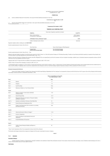 Thumbnail Tredegar 10-K Annual Report 