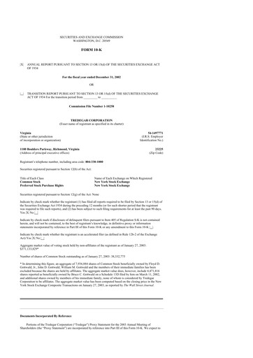 Thumbnail Tredegar 10-K Annual Report 