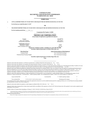 Thumbnail Tredegar 10-K Annual Report 2017