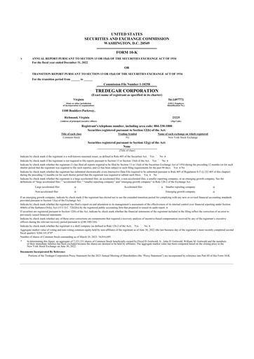 Thumbnail Tredegar 10-K Annual Report 2022