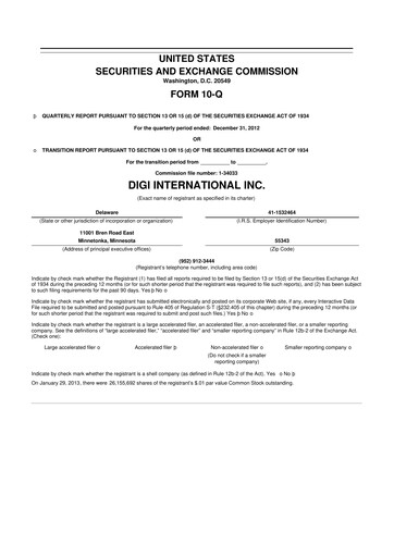 Thumbnail Digi International
 10-Q Quarterly Report FY2013 