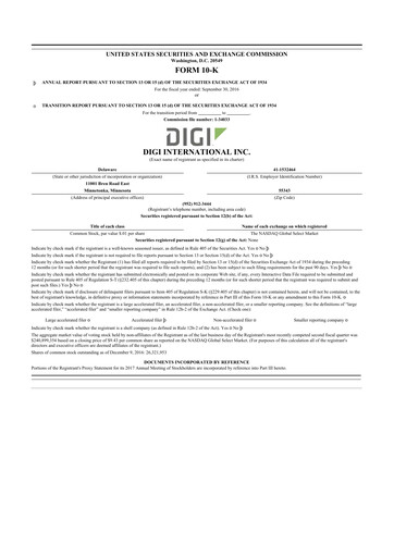 Thumbnail Digi International
 10-K Annual Report 2016