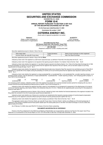 Thumbnail Coterra Energy 10-K Annual Report 2025