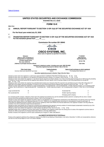 Thumbnail Cisco 10-K Annual Report 2026
