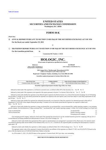 Thumbnail Hologic 10-K Annual Report 2021