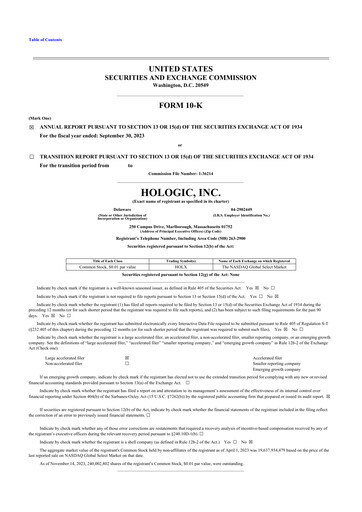 Thumbnail Hologic 10-K Annual Report 2023