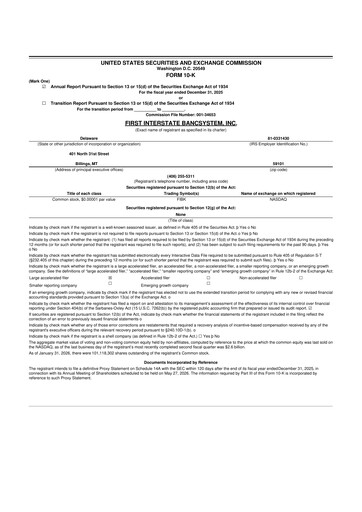 Thumbnail First Interstate BancSystem 10-K Annual Report 
