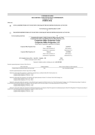 Thumbnail COPT Defense Properties 10-K Annual Report 