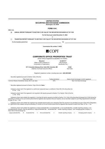 Thumbnail COPT Defense Properties 10-K Annual Report 2022