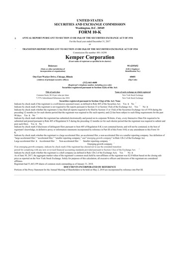 Thumbnail Kemper 10-K Annual Report 2017