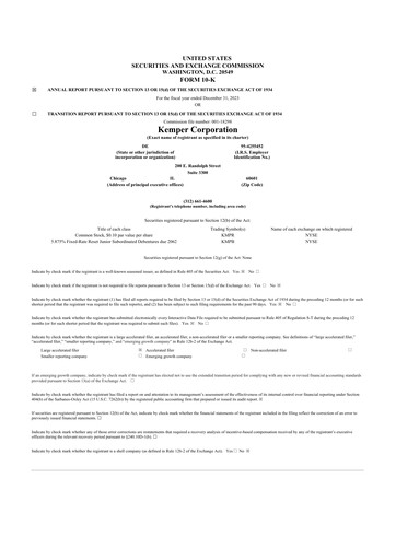 Thumbnail Kemper 10-K Annual Report 2023