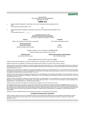 Thumbnail Granite Construction
 10-K Annual Report 2011
